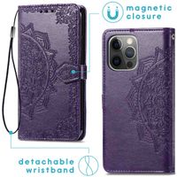 imoshion Etui de téléphone portefeuille Mandala iPhone 13 Pro - Violet