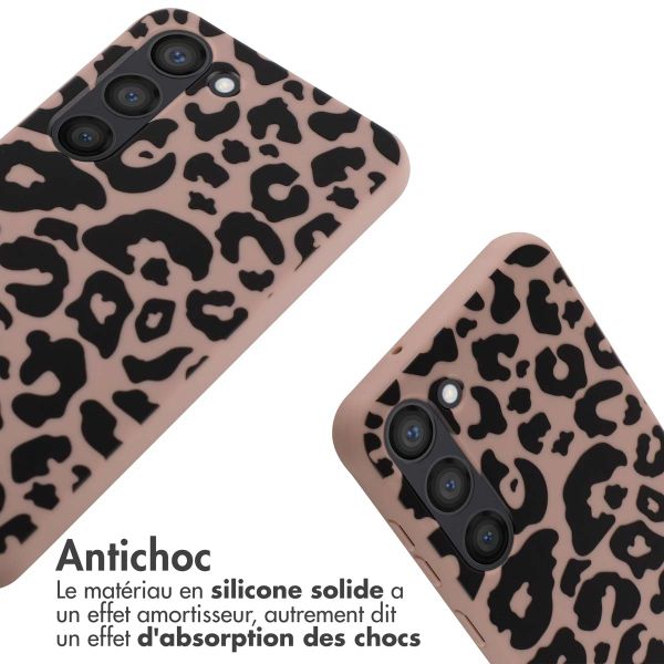 imoshion Coque design en silicone avec cordon Samsung Galaxy S23 - Animal Pink