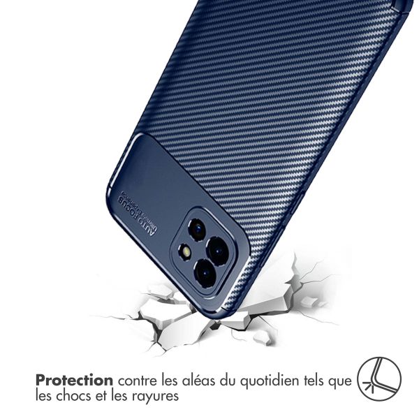 imoshion Coque silicone Carbon Samsung Galaxy A03 - Bleu