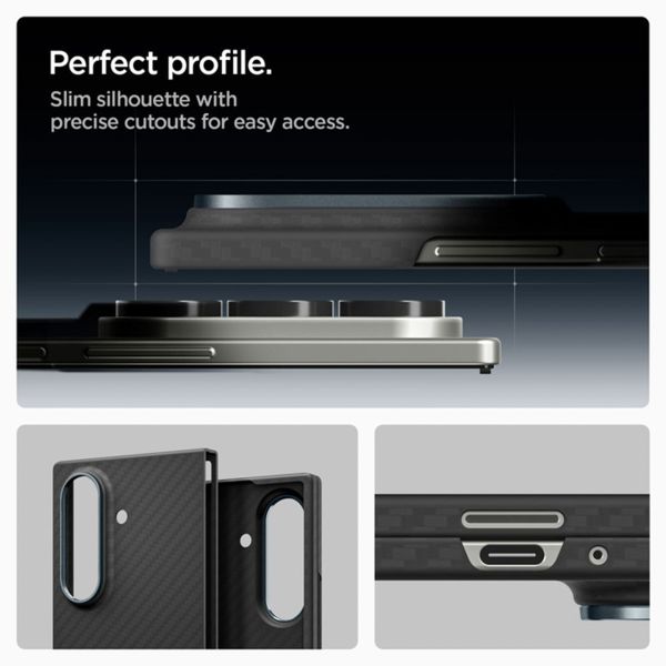 Spigen Coque AirSkin Samsung Galaxy Z Fold 7 - Aramid Black