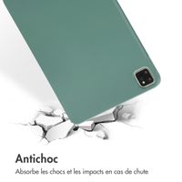 Accezz Coque Liquid Silicone avec porte-stylet Apple iPad Pro 11 (2022 / 2021 / 2020 / 2018) - Vert foncé