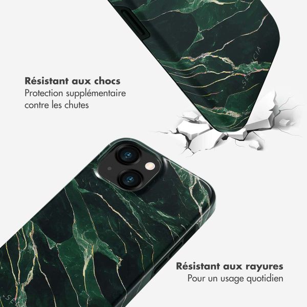 Selencia Coque arrière Vivid Tough iPhone 15  - Chic Marble Quartz