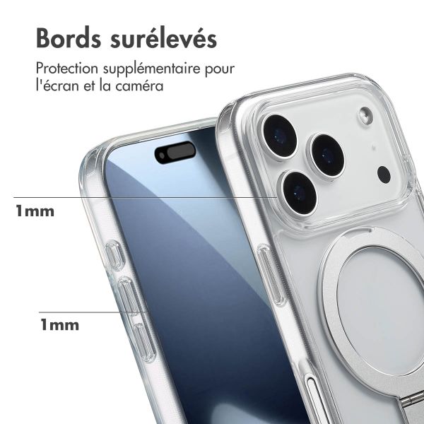 Accezz Coque Ring Stand avec MagSafe Apple iPhone 17 Pro - Transparent