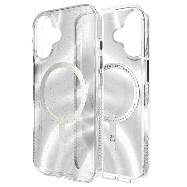 ZAGG Coque Milan Snap avec MagSafe iPhone 16 - Swirl Glitter