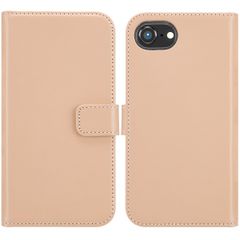 Selencia Étui portefeuille en cuir véritable iPhone 16e - Dusty Pink