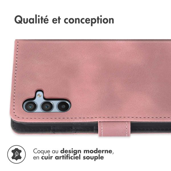 imoshion Etui de téléphone portefeuille avec cordon Samsung Galaxy A34 (5G) - Rose