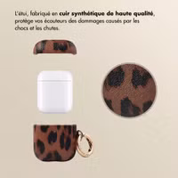Selencia Coque Sabi motif panthère  Apple Airpods 1 / 2 - Mocha Brown