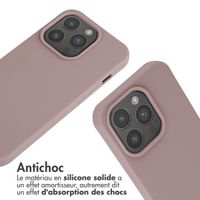imoshion Coque en silicone avec cordon Apple iPhone 15 Pro - Sand Pink