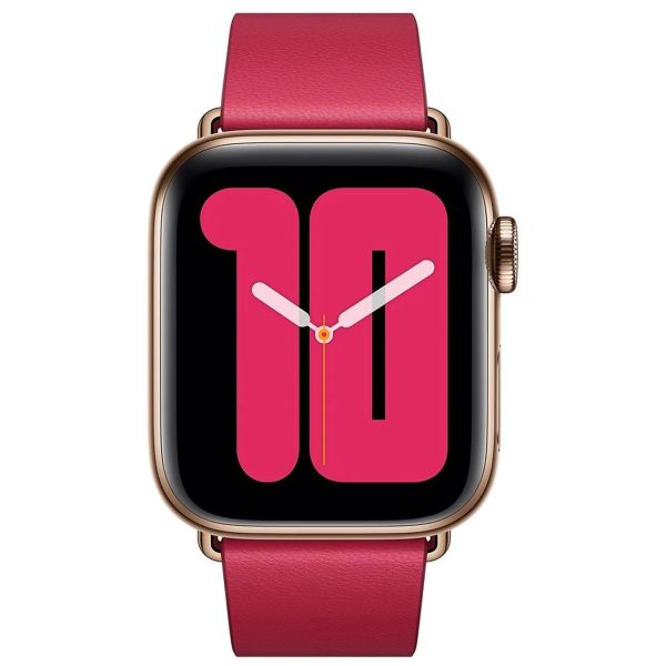 Apple Leather Band Modern Buckle Apple Watch Series 1-9 / SE - 38/40/41 mm / Series 10 - 42 mm - Taille M - Raspberry