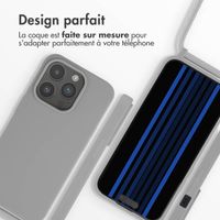 imoshion ﻿Coque en silicone avec cordon iPhone 15 Pro - Gris clair