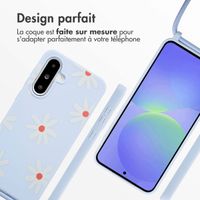 imoshion Coque design en silicone avec cordon Samsung Galaxy A36 / A56 - Lila Flower Distance