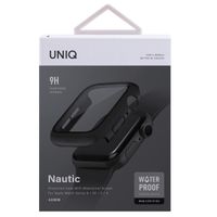 Uniq Nautic Coque Apple Watch avec protection d'écran en Verre Trempé Étanche Apple Watch 4-6 / SE - 40 mm - Midnight Black