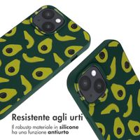imoshion Coque design en silicone avec cordon Apple iPhone 15 - Avocado Green