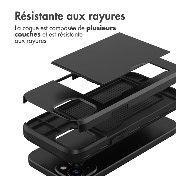 imoshion Coque arrière avec porte-cartes iPhone 15 - Noir