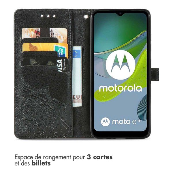 imoshion Etui de télephone Mandala Motorola Moto E13 - Noir