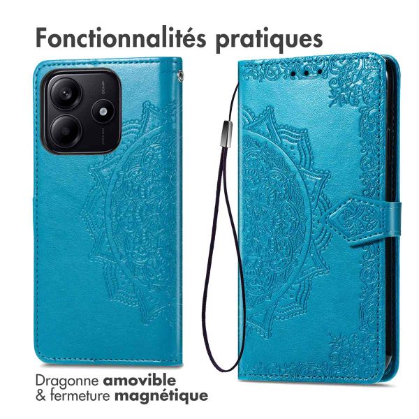 imoshion Etui de téléphone portefeuille Xiaomi Redmi Note 14 5G - Turquoise