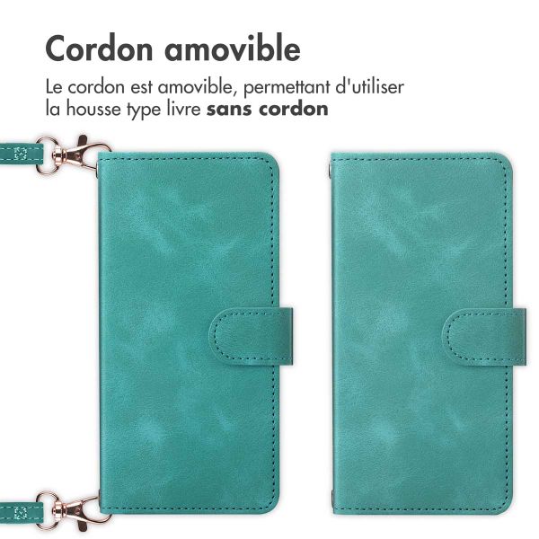 imoshion Etui de télephone portefeuille avec cordon Apple iPhone SE (2022 / 2020) / 8 / 7 - Turquoise