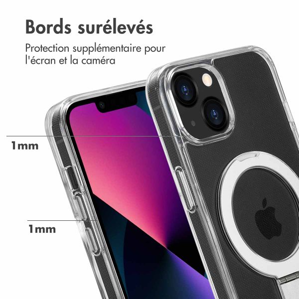 Accezz Coque Ring Stand avec MagSafe Apple iPhone 13 - Transparent