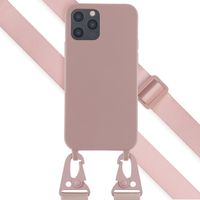 Selencia Coque silicone avec cordon amovible iPhone 12 (Pro) - Sand Pink