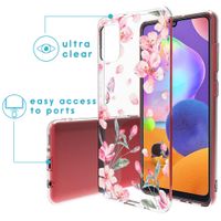 imoshion Coque Design Samsung Galaxy A31 - Fleur - Rose