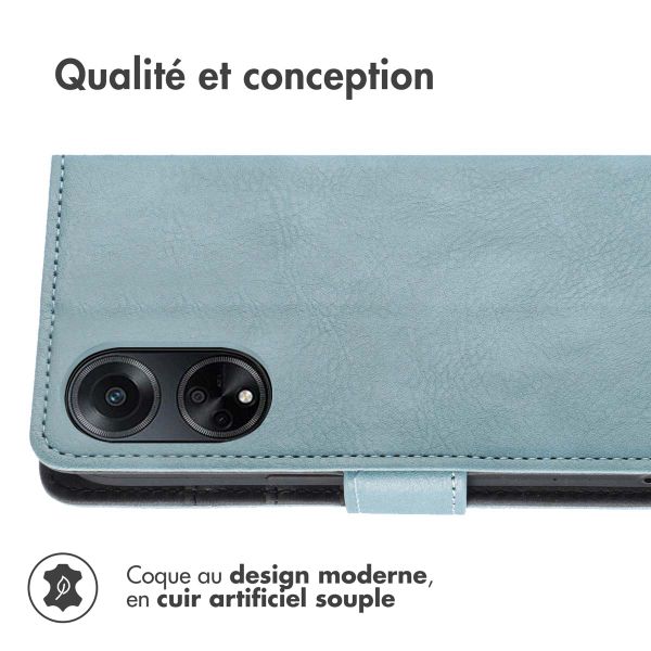 imoshion Étui de téléphone portefeuille Luxe Oppo A98 - Bleu clair