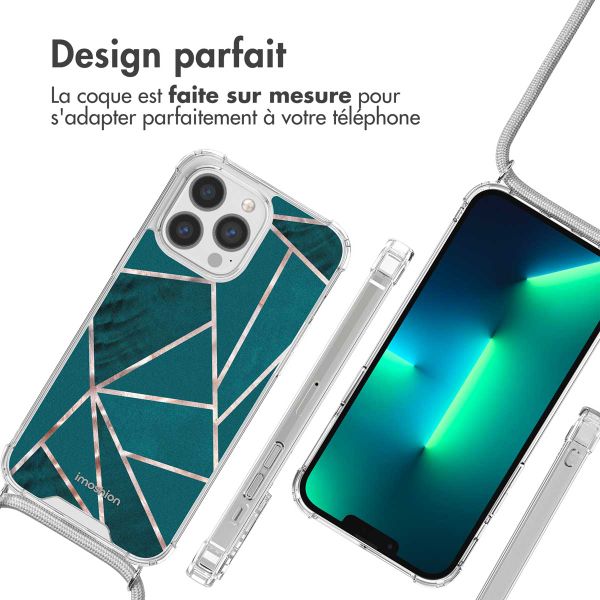 imoshion Coque Design avec cordon Apple iPhone 13 Pro - Petrol Green Graphic