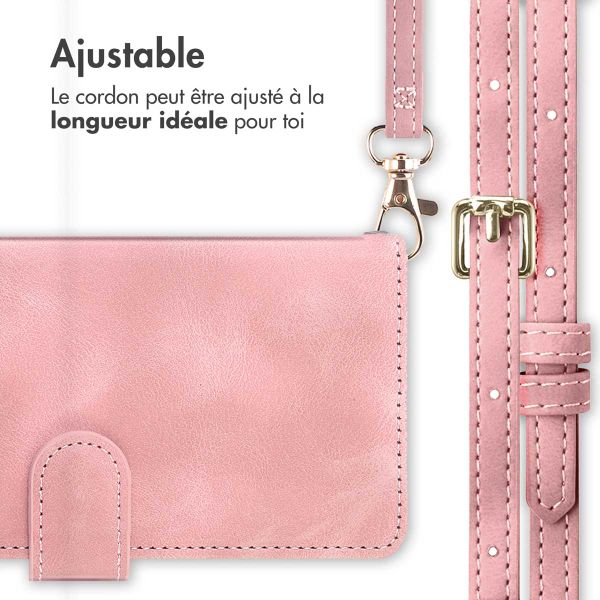 imoshion Etui de téléphone portefeuille avec cordon Samsung Galaxy S22 - Rose