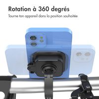 Accezz EasyLock Support de téléphone pour vélo - Universal - Aluminium - Rotation à 360 degrés - Noir