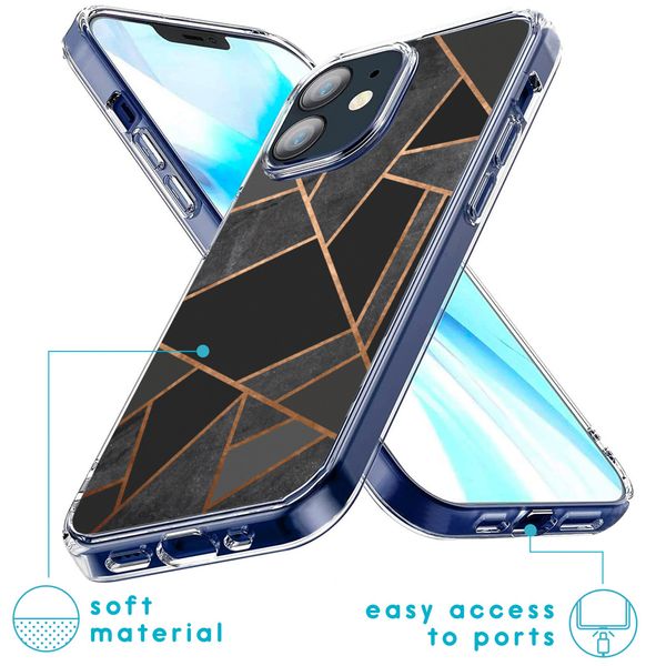 imoshion Coque Design Apple iPhone 12 Mini - Black Graphic