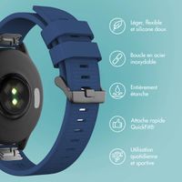 imoshion Bracelet QuickFit® en silicone  - Connexion Garmin 22 mm - Bleu foncé