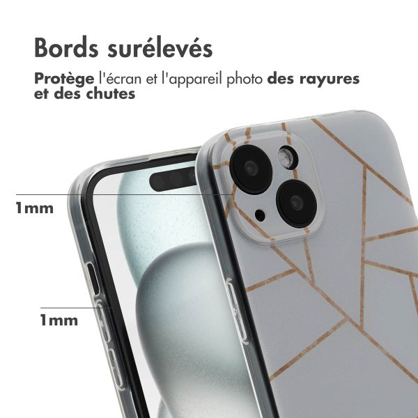 imoshion Coque Design Apple iPhone 15 - White Graphic