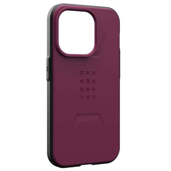 UAG Coque Civilian MagSafe iPhone 15 Pro - Bordeaux