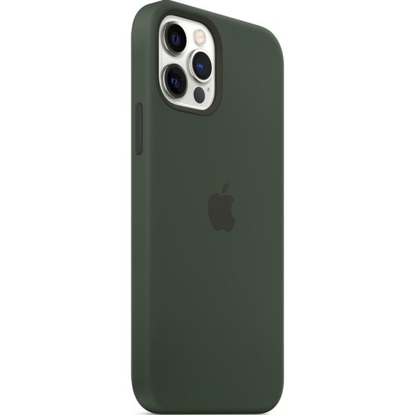Apple Coque en silicone MagSafe Apple iPhone 12 (Pro) - Cypress Green