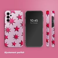 Selencia Coque arrière Vivid Tough Samsung Galaxy A15 (5G/4G) - Stars Rubine Red Light Pink