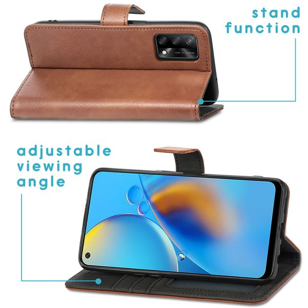 imoshion Étui de télephone portefeuille Oppo A74 (4G) - Marron