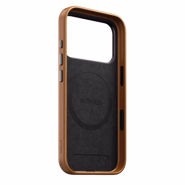 Nomad Coque arrière Traditional Leather avec MagSafe Apple iPhone 17 Pro - English Tan