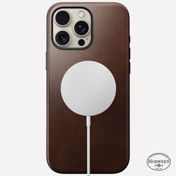 Nomad Coque Modern Horween Leather iPhone 16 Pro Max - Rustic Brown