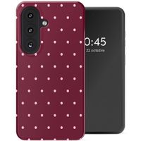 Selencia Coque arrière Vivid Samsung Galaxy S26 - Happy Dots Burgundy