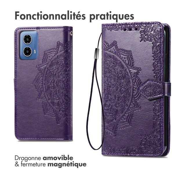 imoshion Etui de téléphone portefeuille Mandala Motorola Moto G34 - Violet