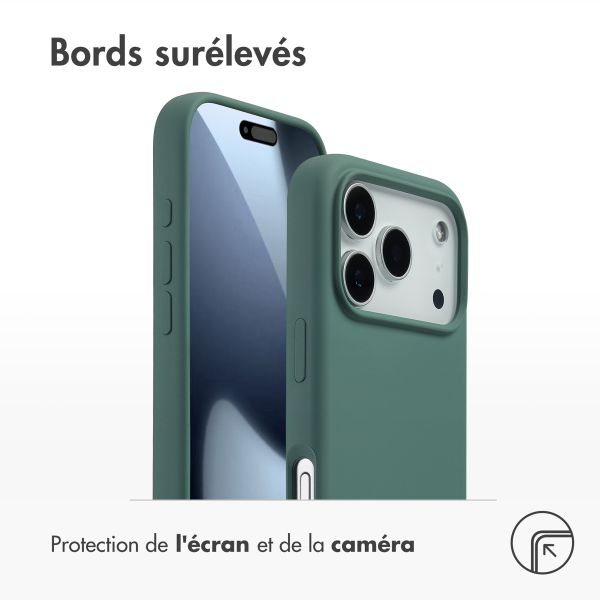 Accezz Coque Liquid Silicone avec MagSafe Apple iPhone 17 Pro - Vert foncé