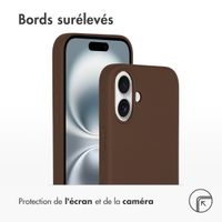 Accezz Coque Liquid Silicone avec MagSafe Apple iPhone 16 - New Tea Brown