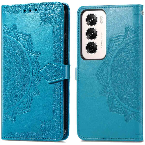 imoshion Etui de téléphone portefeuille Mandala Oppo Reno 12 - Turquoise