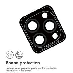 imoshion Lot de 2 protections d'objectif de caméra Apple iPhone 15 Pro / 15 Pro Max - Black Titanium