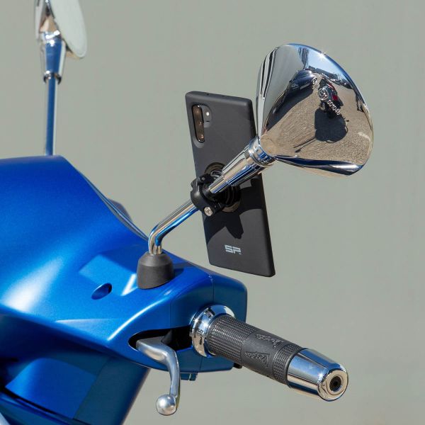 SP Connect Mirror Mount SPC+ – Support téléphone pour moto et scooter – Fixation sur rétroviseur – Noir