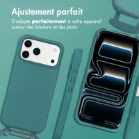 imoshion Coque arrière Color avec cordon amovible et MagSafe Apple iPhone 17 Pro Max - Vert foncé