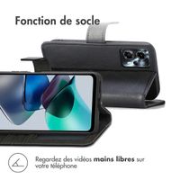 imoshion Étui de téléphone portefeuille Luxe Motorola Moto G13 / G23 - Noir