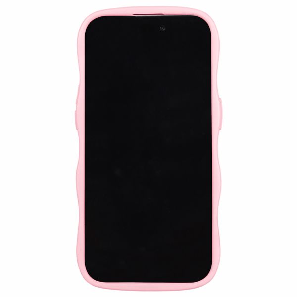 Holdit Coque Wavy iPhone 14 Pro Max - Pink / Transparent