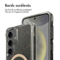 imoshion Coque arrière transparente Pailletée avec MagSafe Samsung Galaxy S24 - Doré