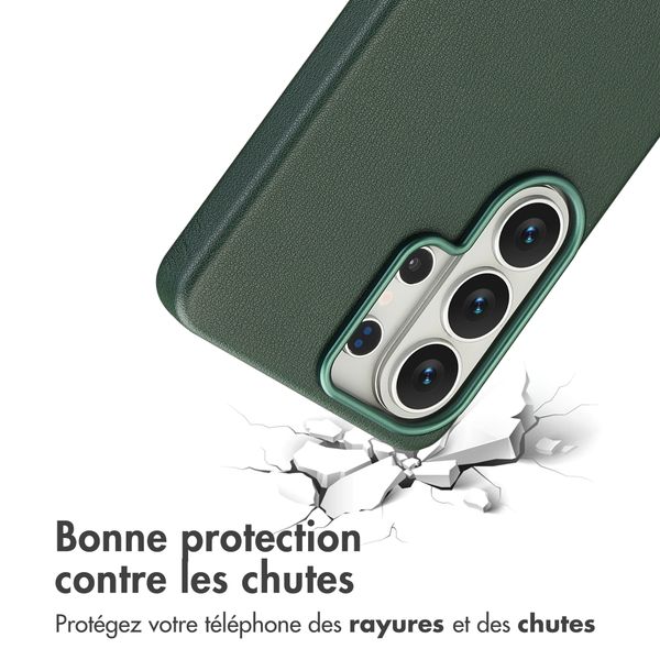 Accezz Coque arrière en cuir avec MagSafe Samsung Galaxy S26 Ultra - Cedar Green