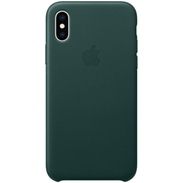 Apple Coque Leather Apple iPhone Xs - Forest Green